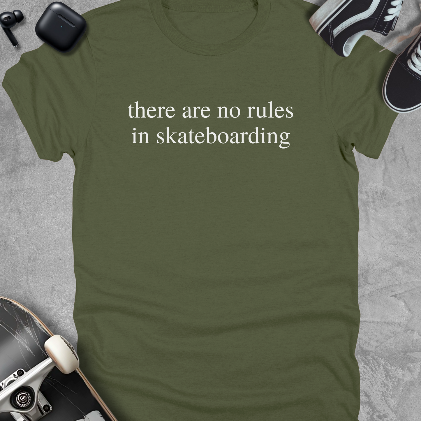 There are no rules in skateboarding, Skateboarding t-shirt, Unisex